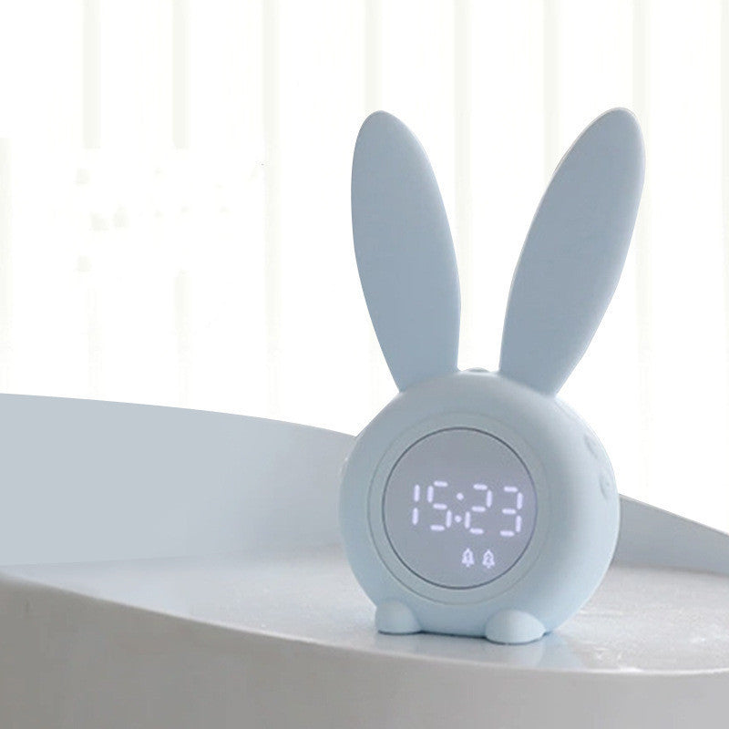Réveil Lapin LED avec Grandes Oreilles – Affichage Digital Moderne