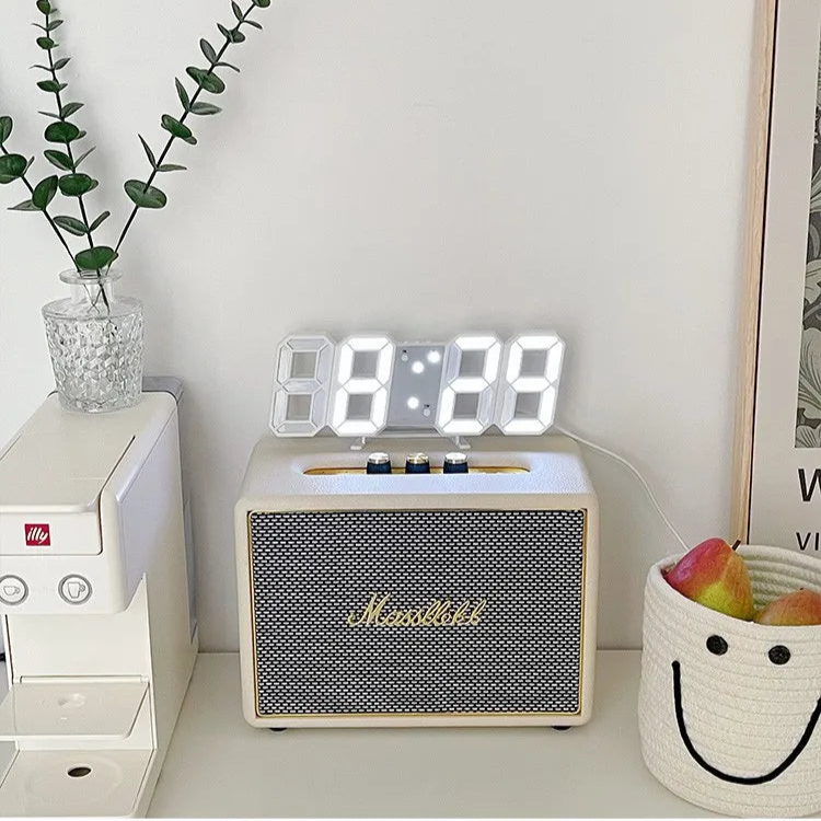 Réveil LED Numérique 3D – Affichage Lumineux Multi-Couleurs et Design Moderne