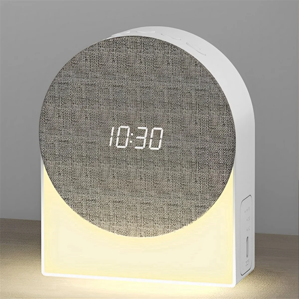 Réveil Multifonction 4 en 1 avec Haut-Parleur Bluetooth, Veilleuse et Alarme