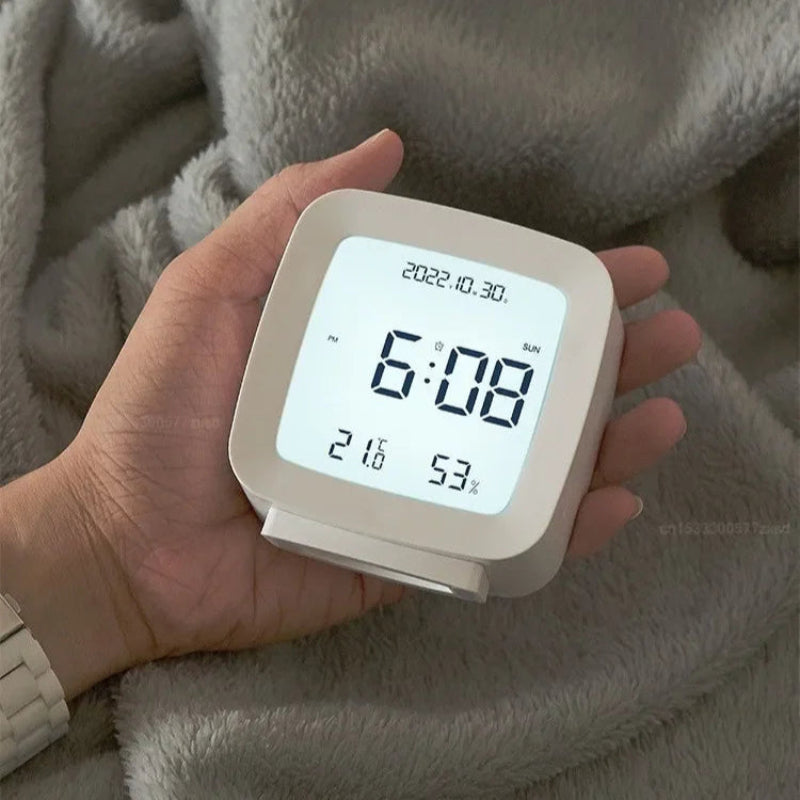 Réveil Multifonction LCD Moderne avec Minuteur et Rétroéclairage Réglable