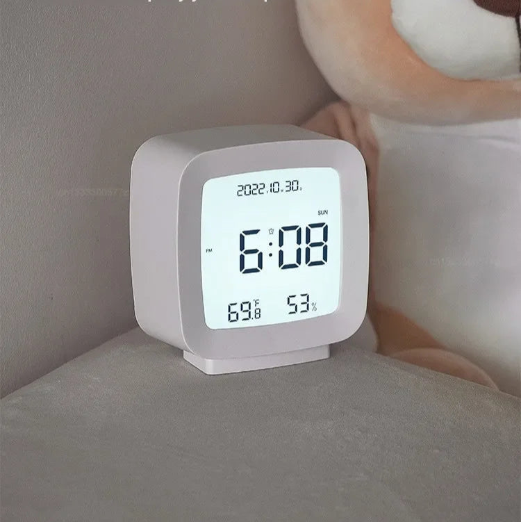 Réveil Multifonction LCD Moderne avec Minuteur et Rétroéclairage Réglable