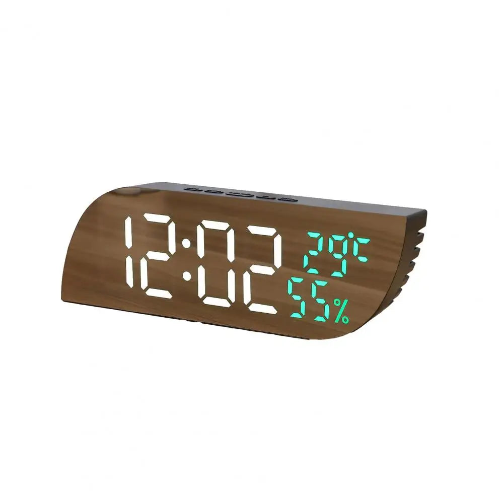 Réveil Multifonction LED Miroir avec Grand Affichage et Fonction Auto-Dim – Snooze et Horloge de Bureau