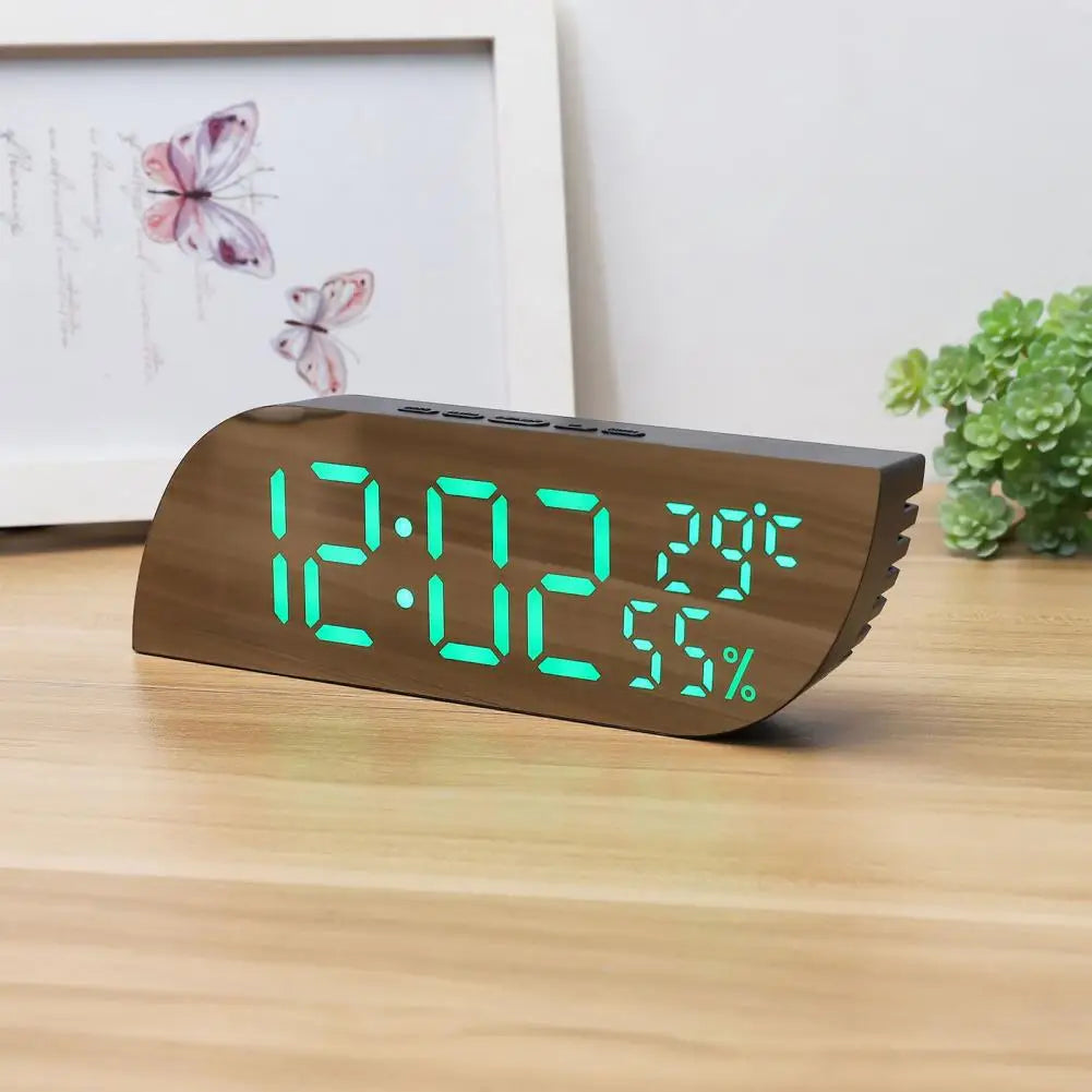 Réveil Multifonction LED Miroir avec Grand Affichage et Fonction Auto-Dim – Snooze et Horloge de Bureau