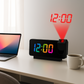 Réveil Projecteur avec Heure au Plafond, Double Alarme et Température