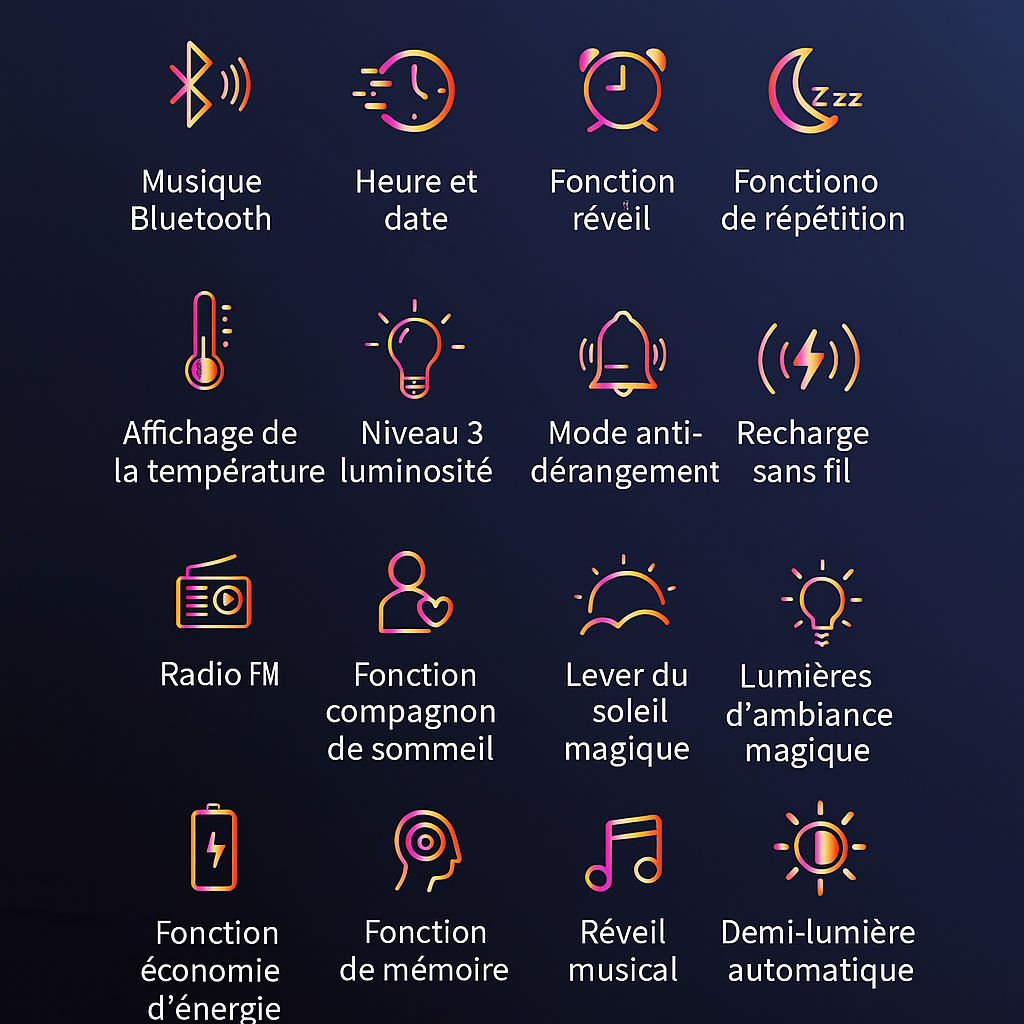 Réveil Simulateur D'aube & Multifonction