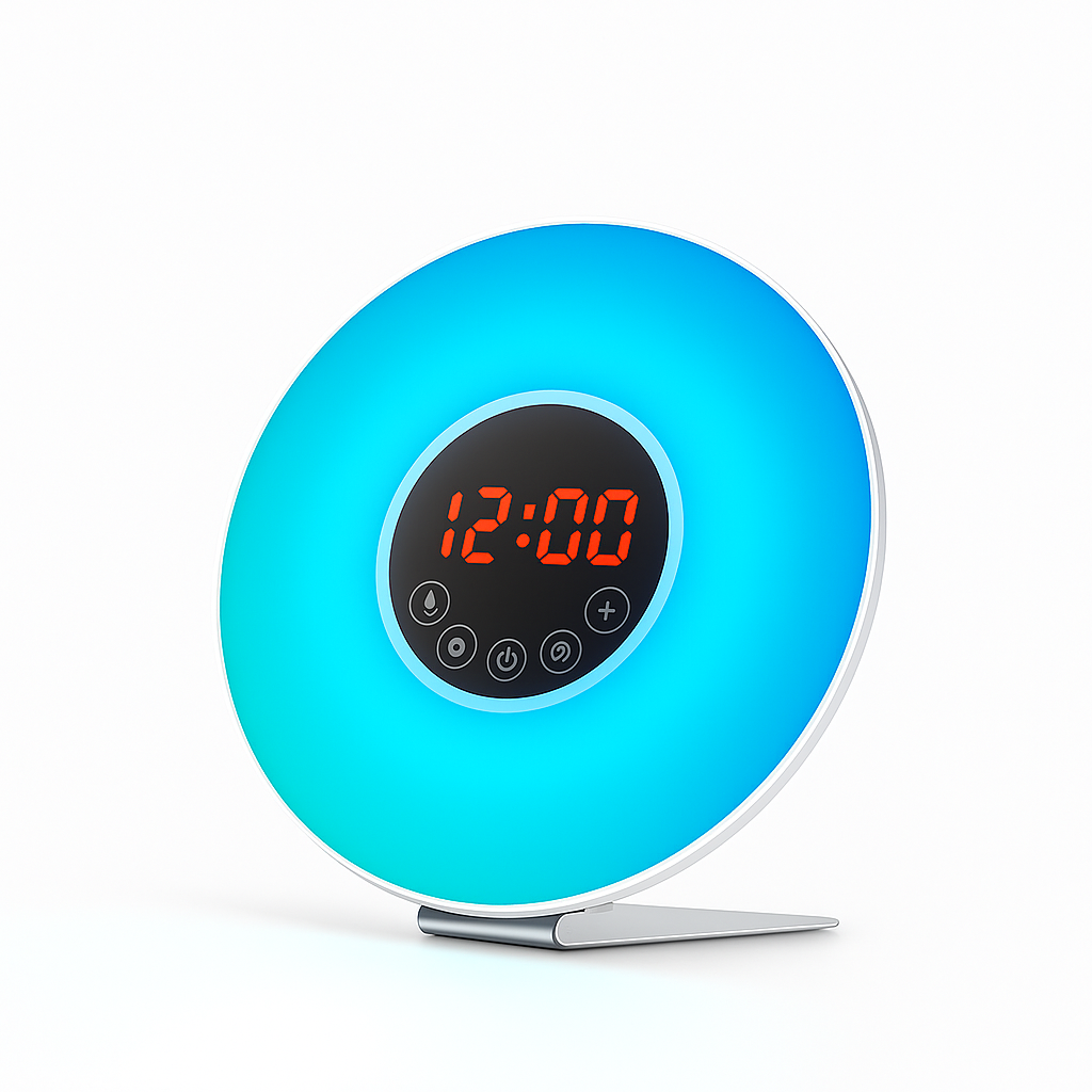 Réveil Simulateur d'Aube – Radio FM et 7 Couleurs LED