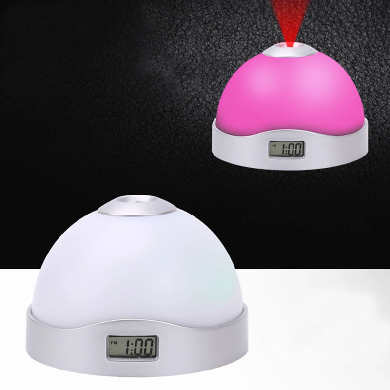 Réveil Veilleuse Projecteur de Lumières