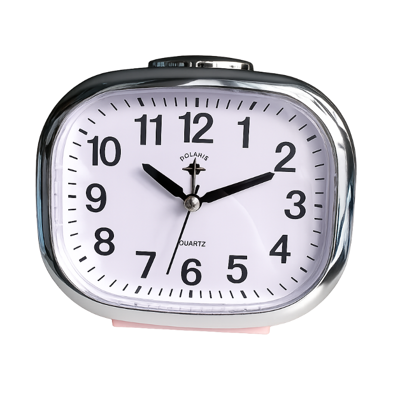 Réveil Vintage Mécanique Silencieux sur fond transparent