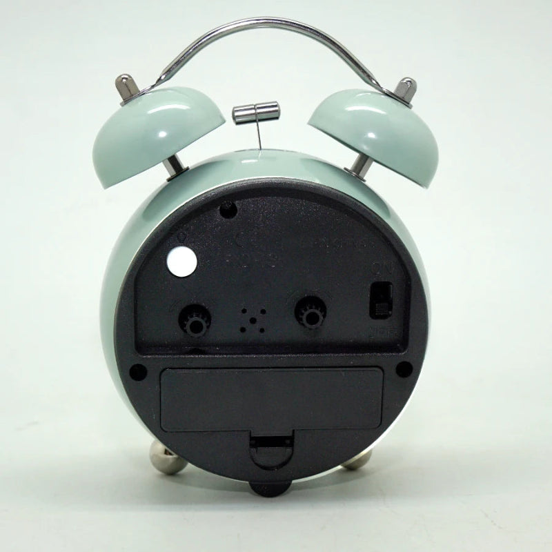 Réveil Vintage Métal avec Double Cloche vue arrière

